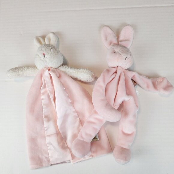Bunnies by the Bay bundle  plush lovey security blanket baby girl bunny - Picture 1 of 12